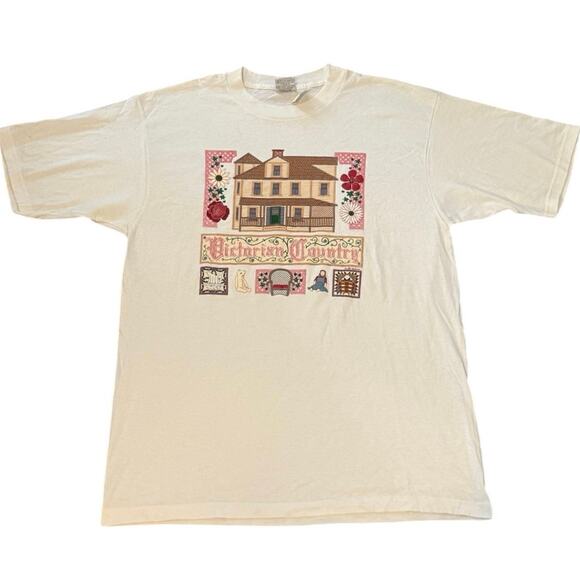 Vintage 90s Victorian Country Puff Print Deadstock with Tags Shirt Adult XL - Picture 1 of 6